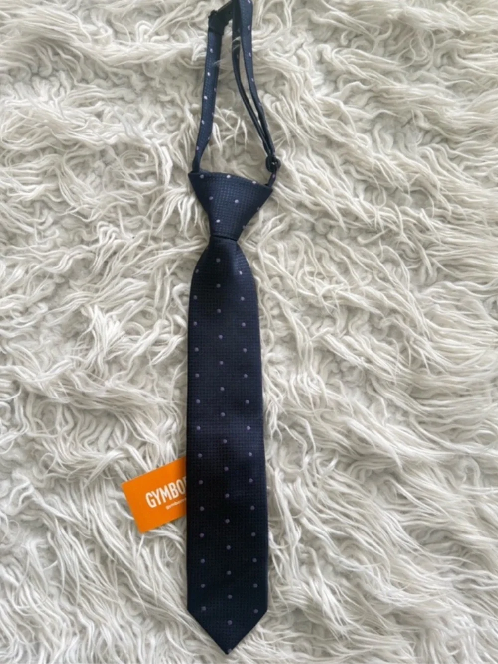NWT Boy’s Gymboree Navy and Purple Polka Dot Tie